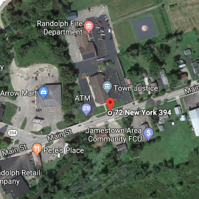 Preview of map of Amish Trail Welcome Center in Randolph, NY