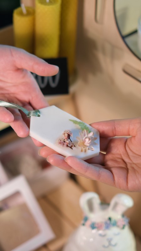 Vendor at a craft show