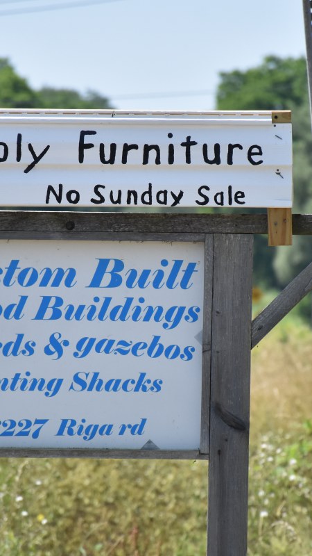 Poly Furniture Sign