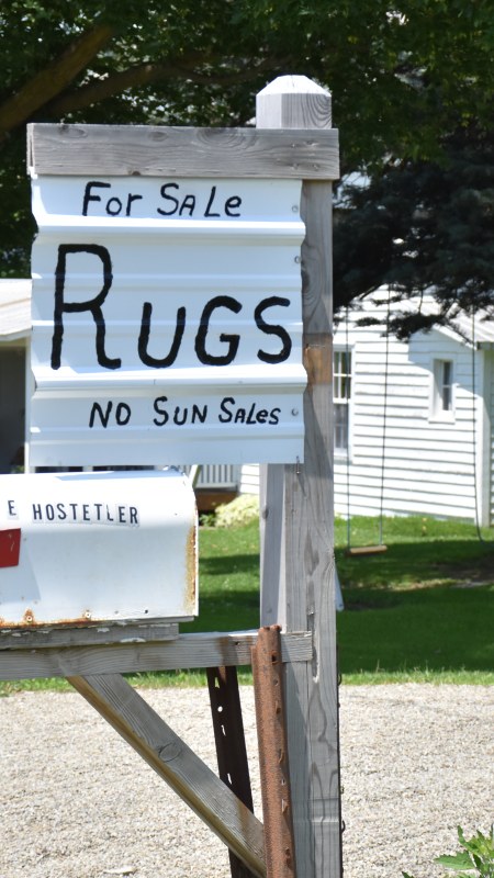 Rugs for sale along Ny's Amish Trail