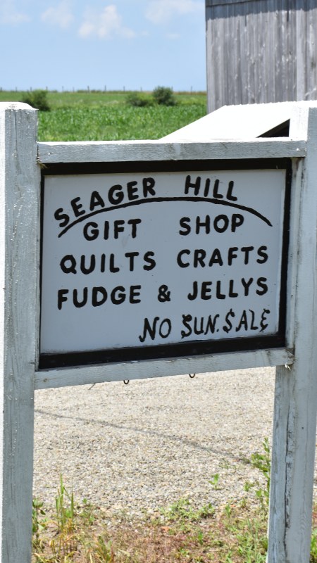 Seager Hill Gift shop sign