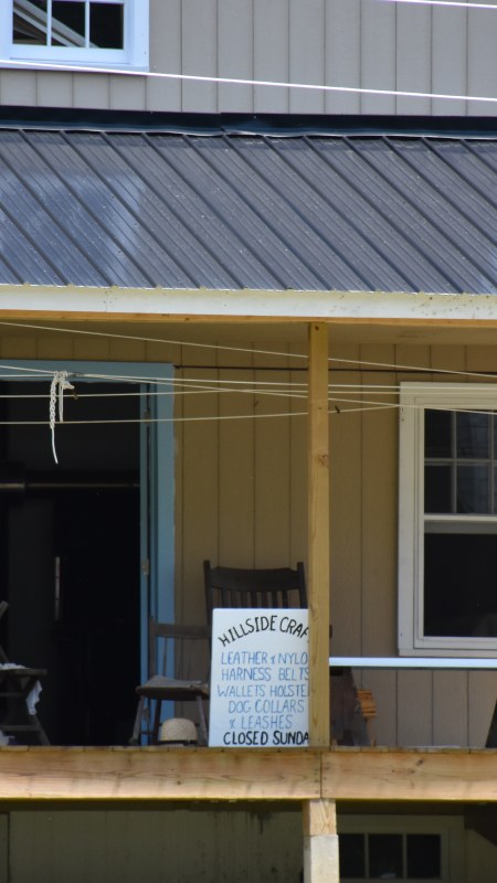 Hillside Crafts sign along NY's Amish Trail