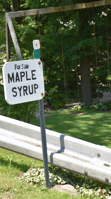 Maple syrup for sale along NY's Amish Trail