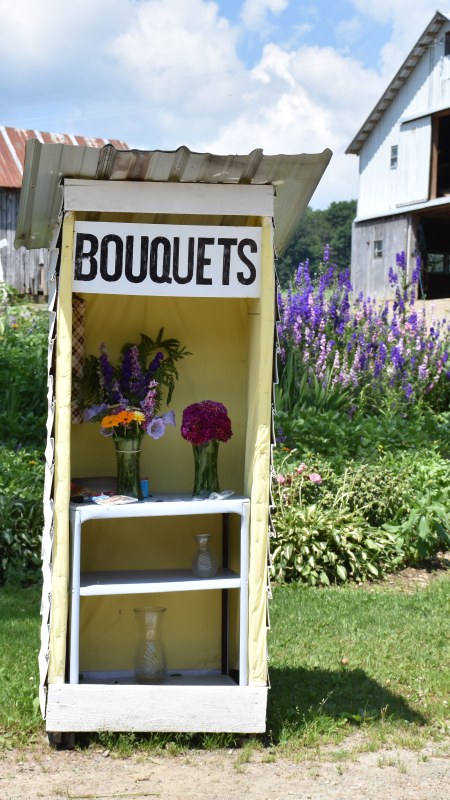 Bouquets made by an Amish business