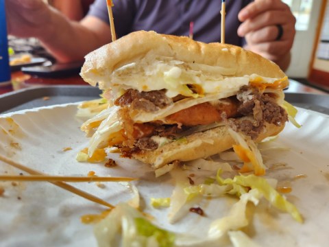 Part of a Stinger Sub at Racer's Restaurant