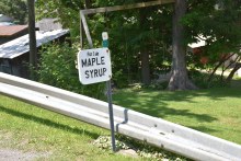 Maple syrup for sale along NY's Amish Trail