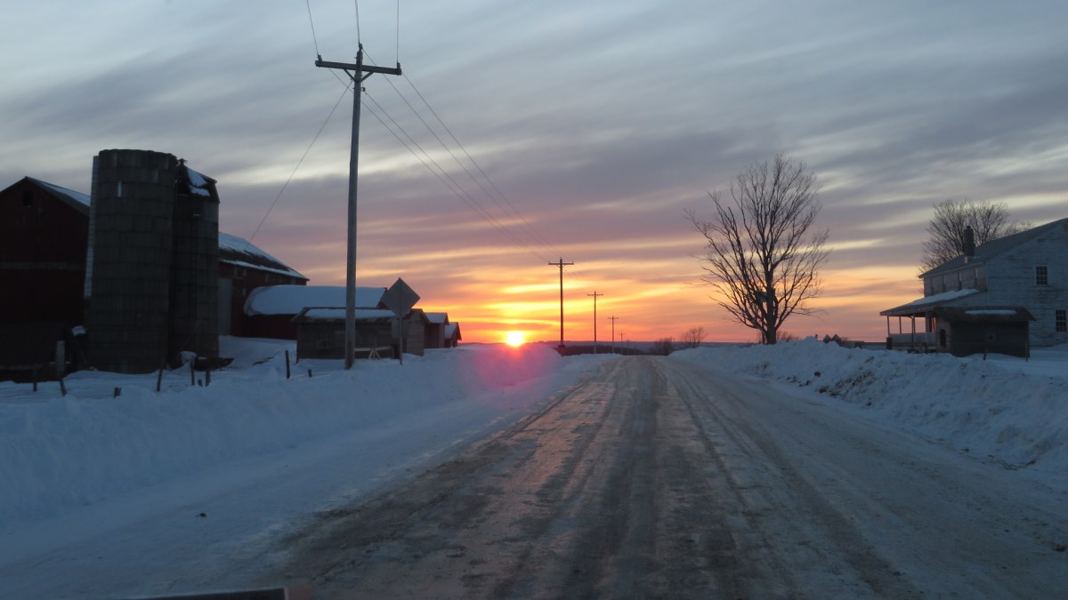 Beautiful Sunset by an Amish Farm