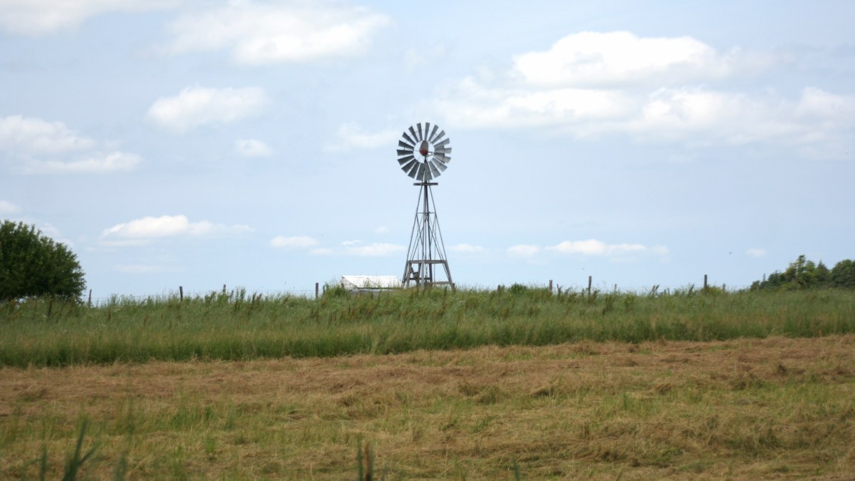 Windmill on an amish farm