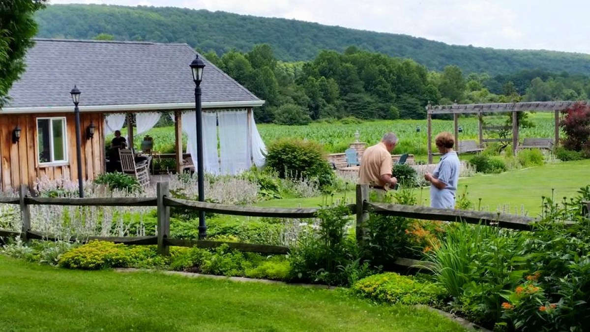 Inn guests enjoying the grounds