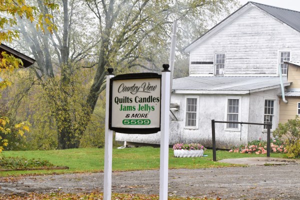 Country View on a rainy autumn day