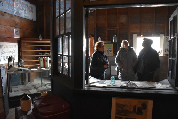 People exploring inside the South Dayton Depot & Rail Museum
