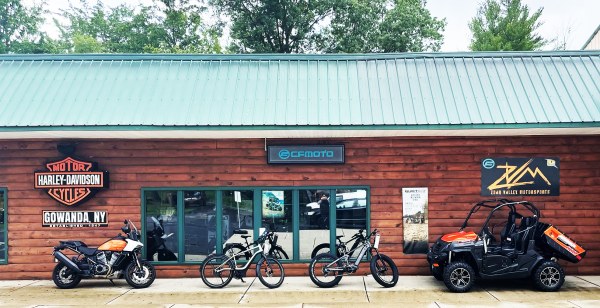 Outside of Gowanda Harley Davidson