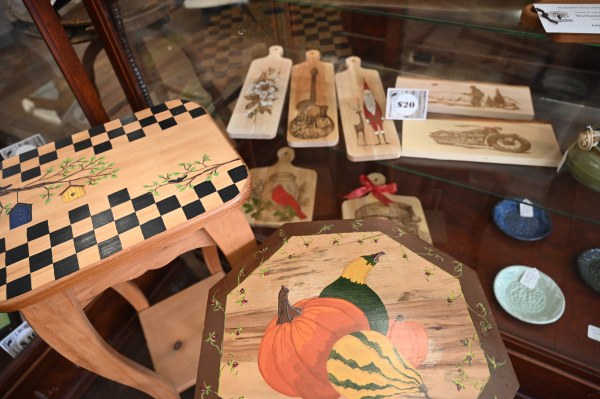 Some wooden items for sale at Buffalo Country Store