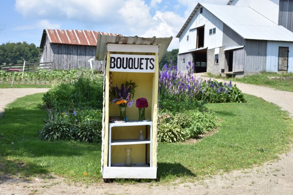 Bouquets made by an Amish business