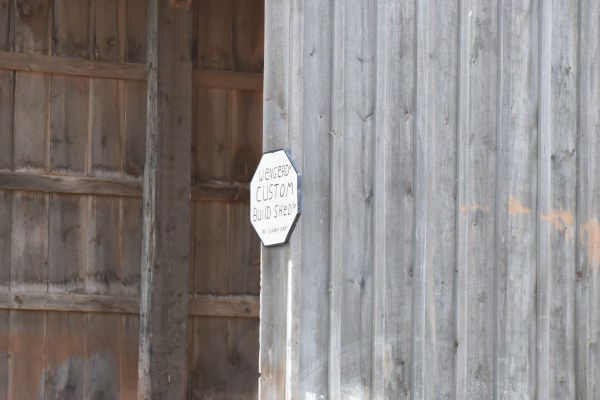 Wengerd's Custom Built Sheds sign 
