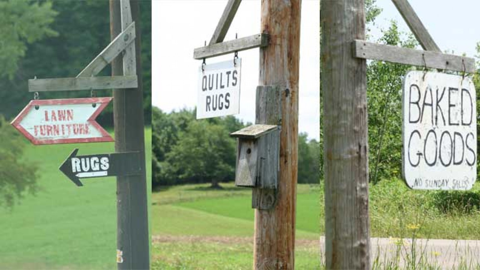 Signage to Amish Businesses