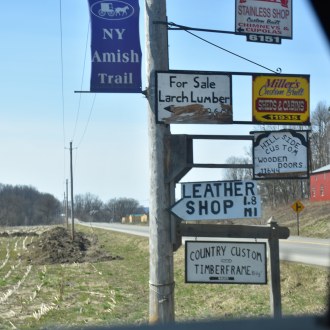 Directional signage to amish-owned businesses