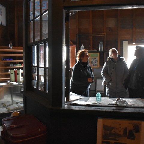 Visitors experiencing the Depot Museum in South Dayton