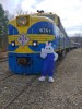 Easter Bunny with NYLE train